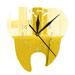 JWDX Timers Clearance 3D Creative Creative Teeth Acrylic Mirror Wall Clock Home Decoration Wall Clock Gold