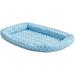 MidWest Homes for Pets Double Bolster Pet Bed | Blue 22-Inch Dog Bed ideal for XS Dog Breeds & fits 22-Inch Long Dog Crates