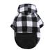 YUEHAO Dog Clothes for Small Dogs Plaid Zipper Pocket Weiwang Size Dog Clothes Cat Pet Clothes Autumn and Winter New Supplies Chest Strap Pet Supplies for Dogs (Grey 4XL)