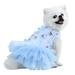 YUEHAO Dog Skirts for Small Dogs Girl Cotton Pet Dog Dress Spring and Summer Pet Clothes Spring Cute Pet Supplies Cotton Peach Dress Pet Supplies for Dogs (Blue M)