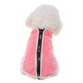 YUEHAO Dog Sweaters for Small Dogs Pet Dog Autumn/Winter Clothing Warm Velvet Soft High Collar Zipper Vest Pet Clothing Large Dog Small Dog Pet Dog Clothes (Pink M)