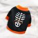 Pet Dog Clothes Festivals Pumpkin Cotton Black Vest T Shirt Clothes