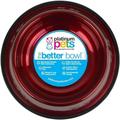 Platinum Pets Non-Tip Stainless Steel Dog Bowl 10 Oz C/Y Apple Small Candy Apple Red