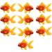 XMHF Aquarium Fish Bowl Tank Artificial Floating Plastic Yellow Red Decor Goldfish Ornament Fish Tank Decoration 10PCS
