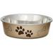 Loving Pets - Bella Bowls - Dog Food Water Bowl No Tip Stainless Steel Pet Bowl No Skid Spill Proof (Medium Champagne)