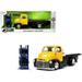 1952 Chevrolet Coe Flatbed Truck Yellow Metallic and Black with Extra Wheels Just Trucks Series 1/24 Diecast Model Car by Jada