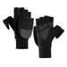 Men Winter Fleece Gloves Thick Warm Knitting Half Finger Wrist Cover Gloves Sports Equipment Gloves for Outdoor Training Riding Supplies (Black XL Size)