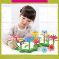 TOFOTL Fashion Intelligence Development Toys 52PCS Children Puzzle Variety Colorful Flowers DIY Assembled Spelling Garden Toy