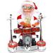 Musical Santa Claus with Drum - Dancing and Singing Santa Figure Battery Operated