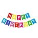 Happy Birthday Banner Backdrop Colorful Decoration Birthday sign for wall Party Supplies Backyard Decore Birthday Flag Bunting - 8 feet total signs (3 feet HAPPY 5 feet BIRTHDAY)