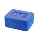 Qisuw Cash Box with Money Tray Combination Lock Metal Money Box with Cash Tray Portable Lock Box for Home Office