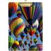 Hyjoy 12x9in Hot Air Balloons Clipboard Acrylic Standard A4 Letter Size Clip Board with Low Profile Clip for Office Classroom Doctor Nurse and Teacher