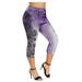 Mrat Capris Women s Pants Wear to Work Ladies Fashion Panel Denim Leggings Summer Capris Leggings Yoga Pants Female Yoga Pants