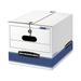 HYYYYH 0002501 Stor/File Storage Box Legal/Letter Tie Closure White/Blue 4/Carton