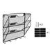 3 Tier Metal Mesh File Organizer Holder Hanging Mail Rack with Hooks Letter Document Magazine Office Sorter Bin