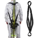 Ski and Pole Carrier Strap Backpack Carrier to Protect Skis from Scratches | Bonus Ski Boot Carrier | Perfect Ski Snow Gear Accessory | Use Over Shoulder to Free up Hands