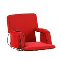Flash Furniture Malta Fabric Reclining Stadium Chair with Padded Back & Heated Seat Red (FVFA090HRD)