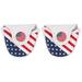 American Flag Pattern Golf Club Cover D-shaped Putter Head Covers Wedge United States Mallet 2 PCS