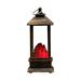 Dengmore Halloween Wind Lamp Black Charcoal Glowing LED Lantern Portable Simulation Oil Lamp Fireplace Lamp Halloween Party Props Night Light Bedroom Decor Luminous Ornament