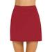 Baqcunre Skorts for Woman Casual Solid Tennis Skirt Yoga Sport Active Skirt Shorts Skirt Shorts for Women Gym Shorts Women Workout Shorts Women Red S-XXL