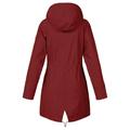 snowsong Women Solid Color Winter Warm Thick Outdoor Plus Size Hooded Raincoat Windproof Coats for Women Womens Winter Coats Jackets for Women Winter Jackets for Women Wine S