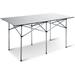 Folding Camping Table Portable Picnic Table Aluminium Patio Table Roll Up Tabletop with Carrying Bag Outdoor Compact Table for Hiking BBQ Party 55 LX28 WX28 H