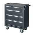 Gzxs 4-Drawer Rolling Tool Chest with Wheels Tool Chest Cart with Locking System Tool Chest for Garage Warehouse (Black)