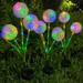 2Pcs Solar Light Lifelike Vibrant Colorful Vivid Swing Decorating Garden Solar Power Solar Green Onion Garden Stake Lights for Outdoor