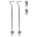 2 PCS Stainless Steel Thick Hook Door and Window Hook European Style Window Hook With Screws for Cabinet Door Windows(Silver)