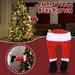 Teissuly Christmas Decorations Black X Friday Christmas Santa Kicking Legs Home Party Christmas Tree Plush Legs Decor Gift