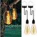 Solar Powered Glass Edison Bulbs Lantern - Waterproof LED Garden Decorative Light for Patio Yard and Tree (2 Pack)