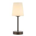 Carson 12.75 Bohemian Farmhouse Iron Rechargeable Integrated LED Table Lamp Oil Rubbed Bronze/White