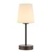 Carson 12.75 Bohemian Farmhouse Iron Rechargeable Integrated LED Table Lamp Oil Rubbed Bronze/White