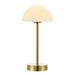 Xavier 12.5 Modern Minimalist Iron Rechargeable Integrated LED Table Lamp Brass Gold/White