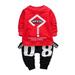 Boy Baby T-shirt Girl Clothes Set Printing Tops+Pants Letter Kid Toddler Outfits Boys Outfits&Set