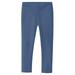 Girls Soft 100% Cotton Solid Colored Leggings | Denim Blue