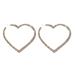 1 Pair Rhinestone Earrings Ear Drops Heart Shape Earrings Ear Decor (Silver)