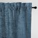 Juno Velvet Bluebell Pole Top Drapery Panel - Pair 50 x132