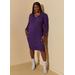 Plus Size Braided Bodycon Sweater Dress