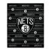 Brooklyn Nets 50'' x 60'' Logo Stripe Flannel Fleece Blanket