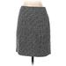 Nine West Casual Skirt: Gray Tweed Bottoms - Women's Size 2