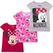 Toddler Minnie Mouse Gray/Pink/Red Graphic 3-Pack T-Shirt Set