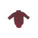 Old Navy Long Sleeve Onesie: Red Print Bottoms - Size 6-12 Month