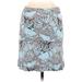 Prada Silk Skirt: Blue Floral Bottoms - Women's Size 40