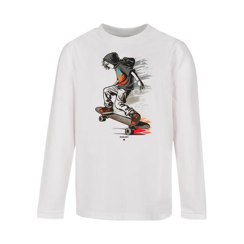 „T-Shirt F4NT4STIC „“Skateboarder““ Gr. 146/152, weiß Mädchen Shirts T-Shirts Print“