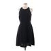 Banana Republic Casual Dress - A-Line Crew Neck Sleeveless: Black Print Dresses - Women's Size 6