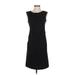 Weekend Max Mara Casual Dress - Sheath High Neck Sleeveless: Black Print Dresses - Women's Size 2