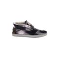 TOMS Sneakers: Slip-on Platform Casual Purple Plaid Shoes - Women's Size 7 - Round Toe