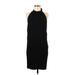 Zara Basic Casual Dress - Shift Halter Sleeveless: Black Print Dresses - Women's Size Small