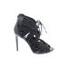 Gianni Bini Heels: Black Solid Shoes - Women's Size 7 - Open Toe